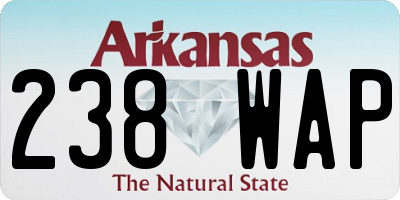 AR license plate 238WAP
