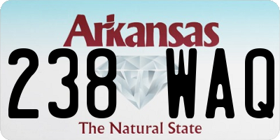AR license plate 238WAQ