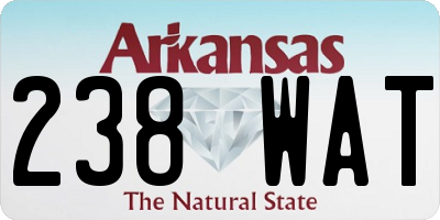 AR license plate 238WAT
