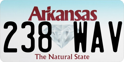 AR license plate 238WAV