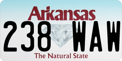 AR license plate 238WAW