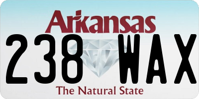 AR license plate 238WAX