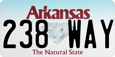 AR license plate 238WAY