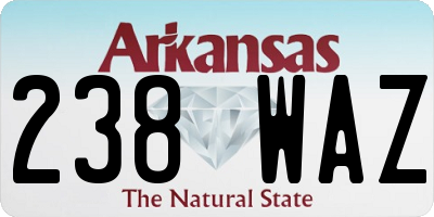 AR license plate 238WAZ