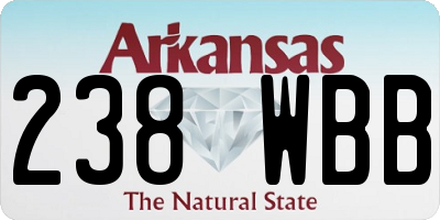 AR license plate 238WBB