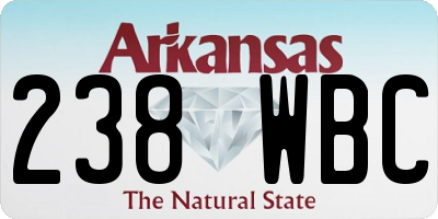 AR license plate 238WBC