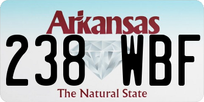 AR license plate 238WBF