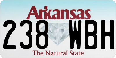 AR license plate 238WBH