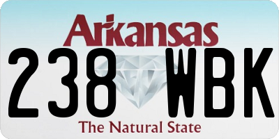 AR license plate 238WBK