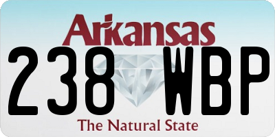 AR license plate 238WBP