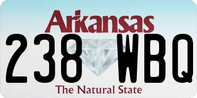 AR license plate 238WBQ