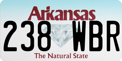 AR license plate 238WBR