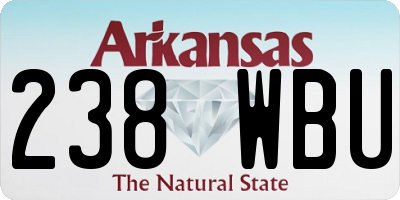 AR license plate 238WBU