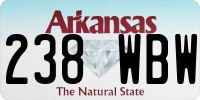 AR license plate 238WBW