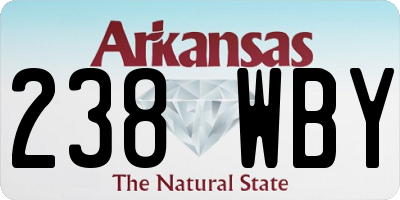 AR license plate 238WBY