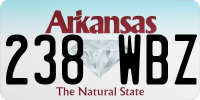 AR license plate 238WBZ