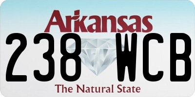 AR license plate 238WCB