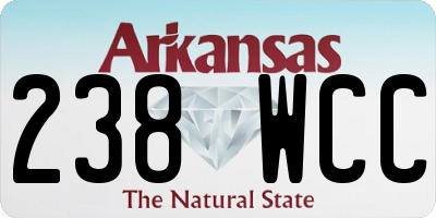 AR license plate 238WCC
