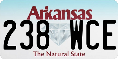 AR license plate 238WCE