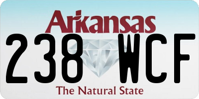 AR license plate 238WCF