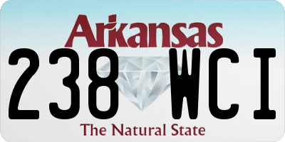 AR license plate 238WCI