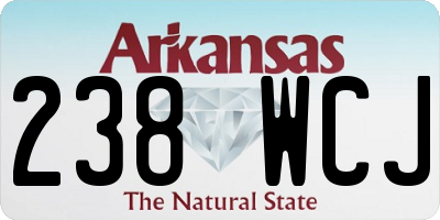 AR license plate 238WCJ