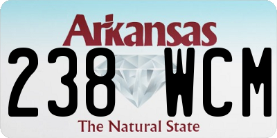 AR license plate 238WCM