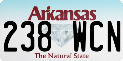 AR license plate 238WCN