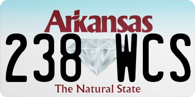 AR license plate 238WCS