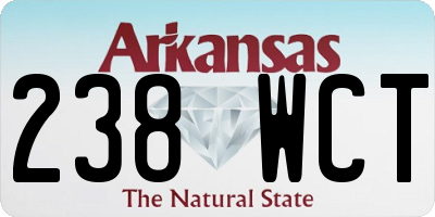 AR license plate 238WCT