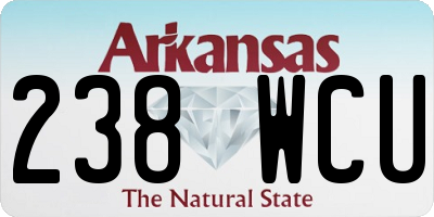 AR license plate 238WCU