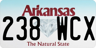 AR license plate 238WCX