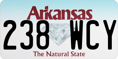 AR license plate 238WCY