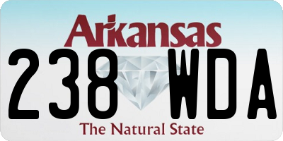AR license plate 238WDA