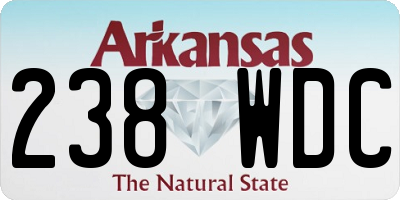 AR license plate 238WDC