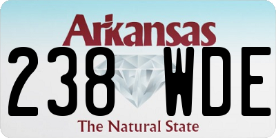 AR license plate 238WDE