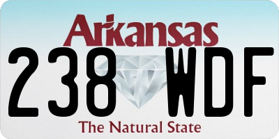 AR license plate 238WDF