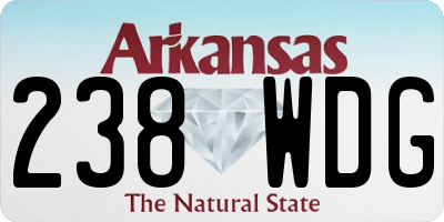 AR license plate 238WDG