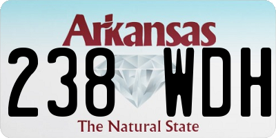 AR license plate 238WDH