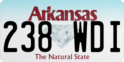 AR license plate 238WDI