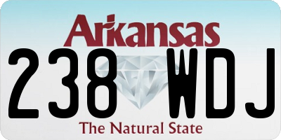 AR license plate 238WDJ
