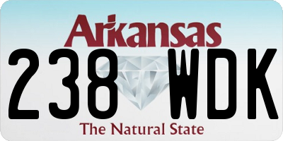 AR license plate 238WDK