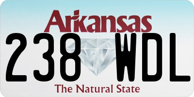 AR license plate 238WDL