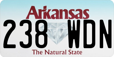 AR license plate 238WDN