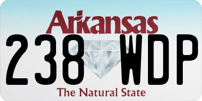 AR license plate 238WDP