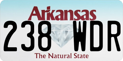 AR license plate 238WDR
