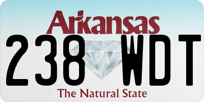 AR license plate 238WDT