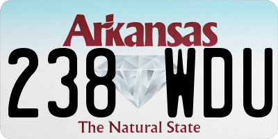 AR license plate 238WDU