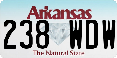 AR license plate 238WDW