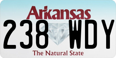 AR license plate 238WDY
